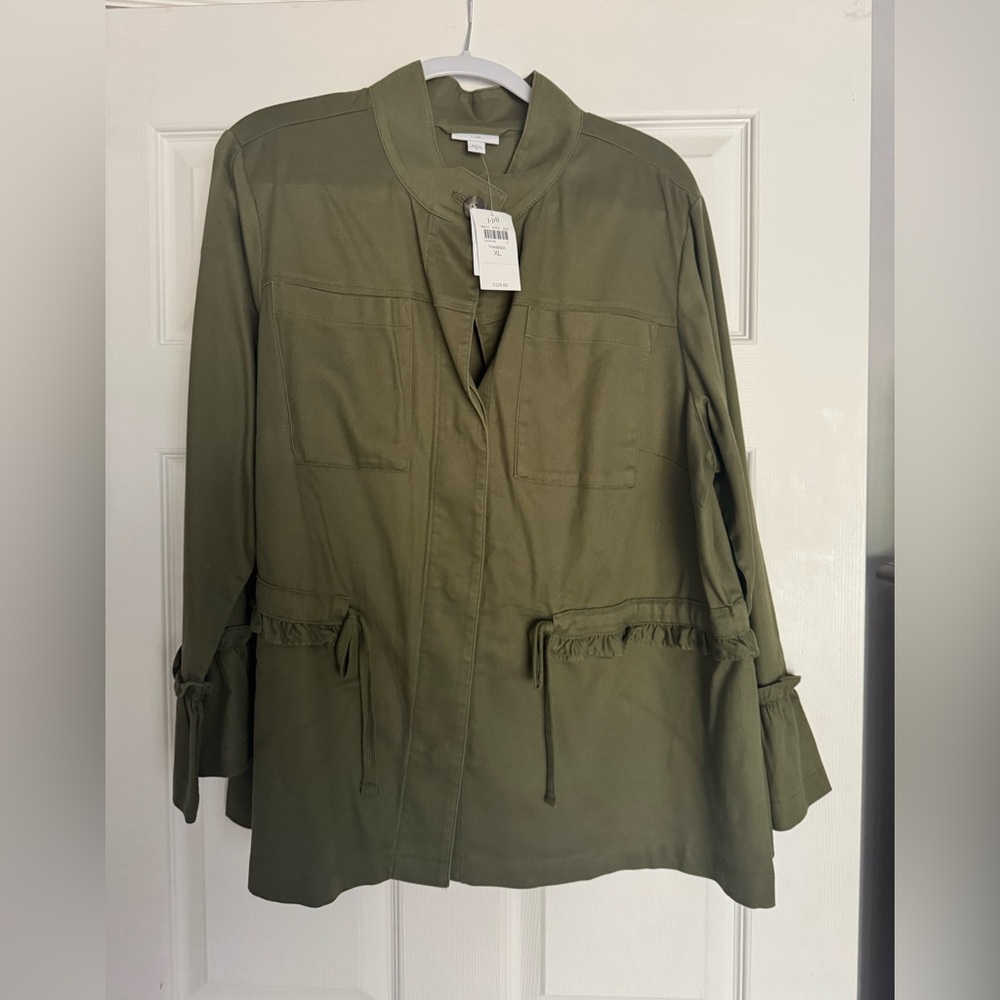 J. Jill Utility Jacket in Forest Green